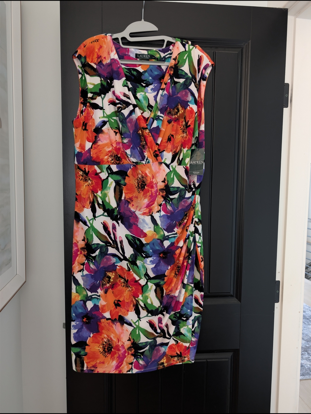 Ralph Lauren Multicolor Floral Midi Wrap Dress
